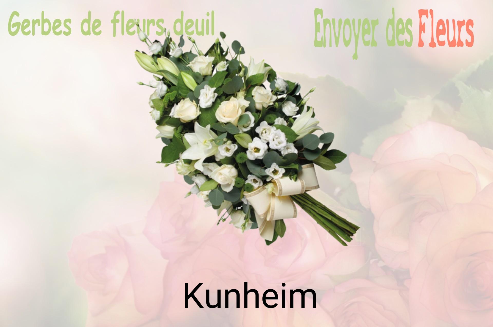 Gerbe de fleurs de deuil livrée à Kunheim